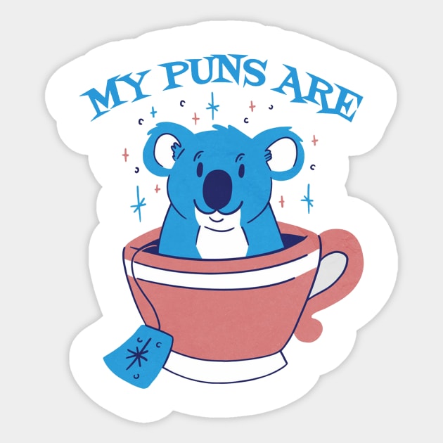 Koala animal in tea cup Sticker by Picasso_design1995